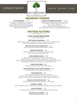 BANQUET MENUS