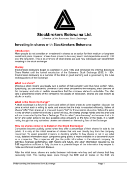 Investing in shares with Stockbrokers Botswana 1