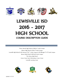 high school course description guide