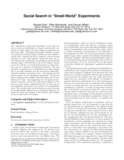 Social Search in &ldquo;Small-World&rdquo; Experiments