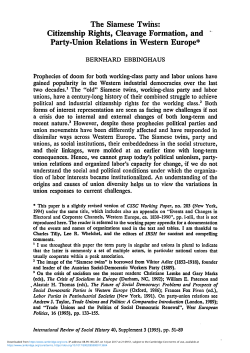 Citizenship Rights and Party-Union Relations in Western Europe
