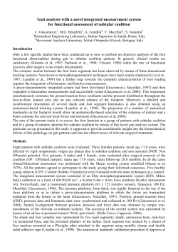 Gait analysis with a novel integrated measurement system for