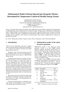 Mathematical Model of Steam Injected into Steam/air Mixture
