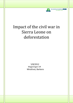 Impact of the civil war in Sierra Leone on deforestation