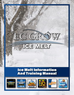 Ice Melt Information And Training Manual