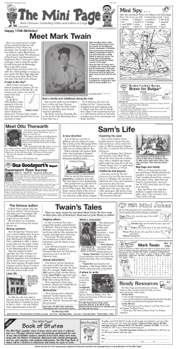 Meet Mark Twain Sam`s Life Twain`s Tales