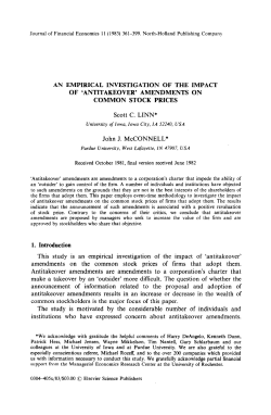 ANTITAKEOVER - Krannert School of Management