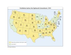 Prohibition before the Eighteenth Amendment, 1919