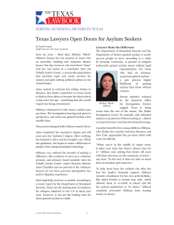 Asylum Seekers - Human Rights Initiative of North Texas