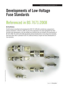 Developments in low-voltage fuse standards