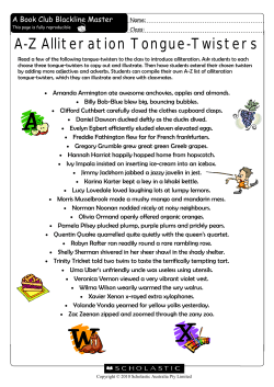 A-Z Alliteration Tongue-Twisters