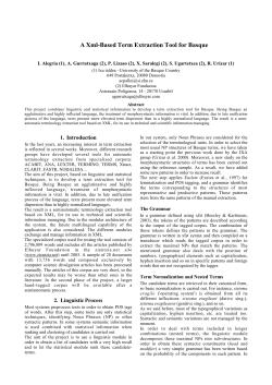 A Xml-Based Term Extraction Tool for Basque