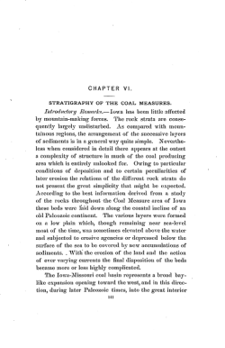 Chapter VI. Stratigraphy of the Coal Measures