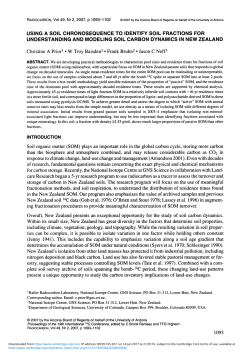 using a soil chronosequence to identify soil fractions for