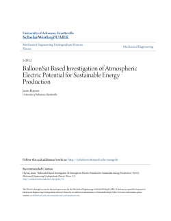 BalloonSat Based Investigation of Atmospheric Electric Potential for