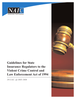 Guidelines for State Insurance Regulators to the Violent Crime