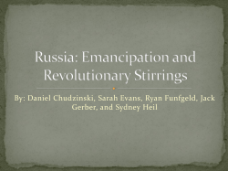 Russia: Emancipation and Revolutionary Stirrings