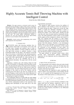 Highly Accurate Tennis Ball Throwing Machine with Intelligent Control