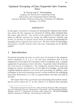 Optimal Grouping of Line Segments into Convex Sets1 1 Introduction