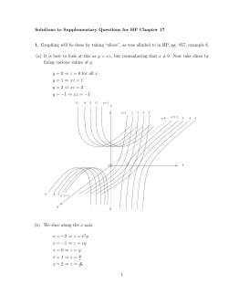 Solutions to Questions on Functions of more than one Variable