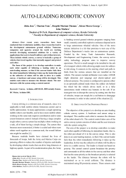 auto-leading robotic convoy - International Journal of Science