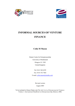 informal sources of venture finance
