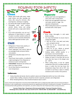 Food Safety for the Holidays