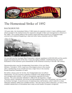 The Homestead Strike of 1892 - The Battle of Homestead Foundation