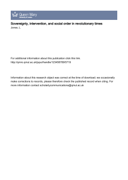 Sovereignty, intervention, and social order in revolutionary times