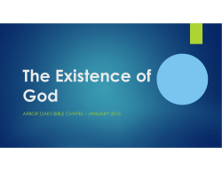 The Existence of God - Arbor Oaks Bible Chapel