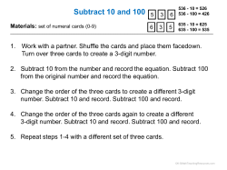 Subtract 10 and 100 - K-5 Math Teaching Resources