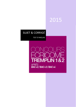 ANNALES DU CONCOURS ECRICOME PREPA ePREUVE D