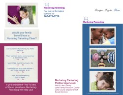 Nurturing Parenting Brochure - Lake County Office of Education