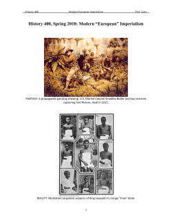 History 400, Spring 2010: Modern &ldquo;European&rdquo; Imperialism