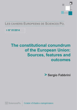 The constitutional conundrum of the European Union
