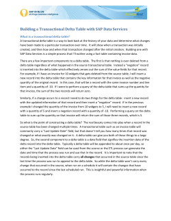 Building a Transactional Delta Table with SAP