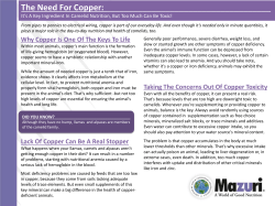 The Need For Copper