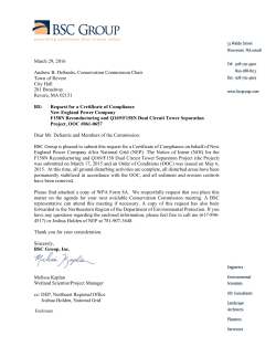 March 29, 2016 Andrew B. DeSantis, Conservation Commission