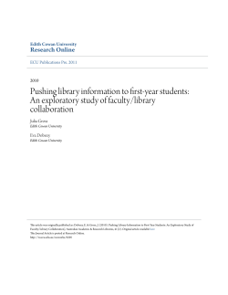 Pushing library information to first-year students