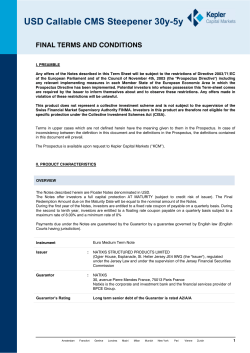 USD Callable CMS Steepener 30y-5y