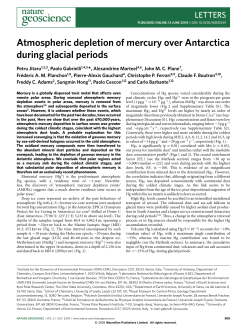 Atmospheric depletion of mercury over Antarctica during glacial