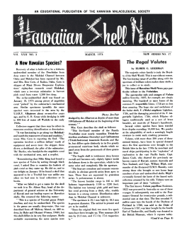an educational publication of the hawaiian malacological society