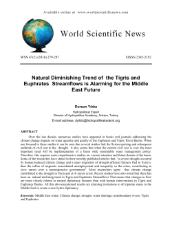 Natural Diminishing Trend of the Tigris and Euphrates Streamflows