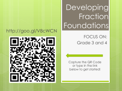 Developing Fraction Foundations