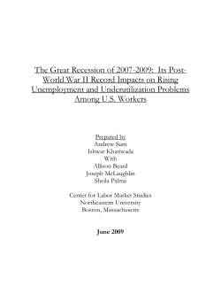 The Great Recession of 2007-2009
