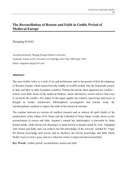 The Reconciliation of Reason and Faith in Gothic Period of Medieval