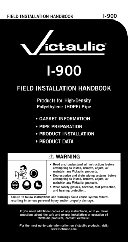 I-900: Victaulic Field Installation Handbook
