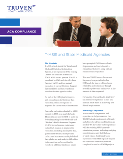 T-MSIS and State Medicaid Agencies