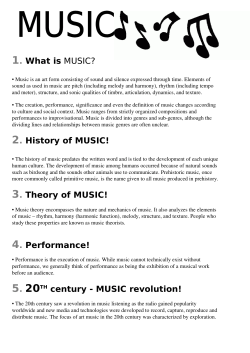 1. What is MUSIC?