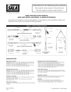 Web and Rope Lanyard Instruction Manual - English